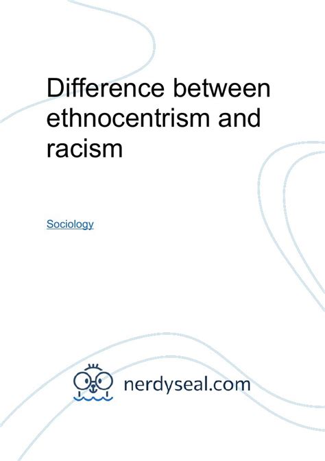 Difference between racism and ethnocentrism - We present here a way of revisiting taken-for-granted ideas toward racism and ethnocentrism and argue that not only the diversity of and differences between students (multicultural perspective) but also the way in which teachers understand, communicate, and interact with them (intercultural perspective) should be recognized. 